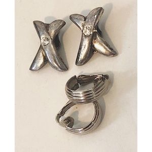 Vintage Silver Clip On Earrings